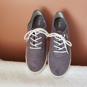 TOMS CARMEL Casual Athletic Canvas Lace Up Shoes Sneakers Sz:7.5